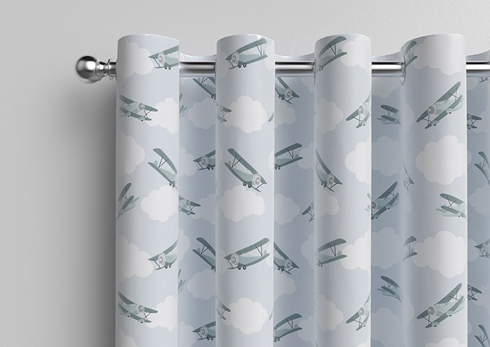 Flying Ace, Green - Made to Measure Curtains - Image 12